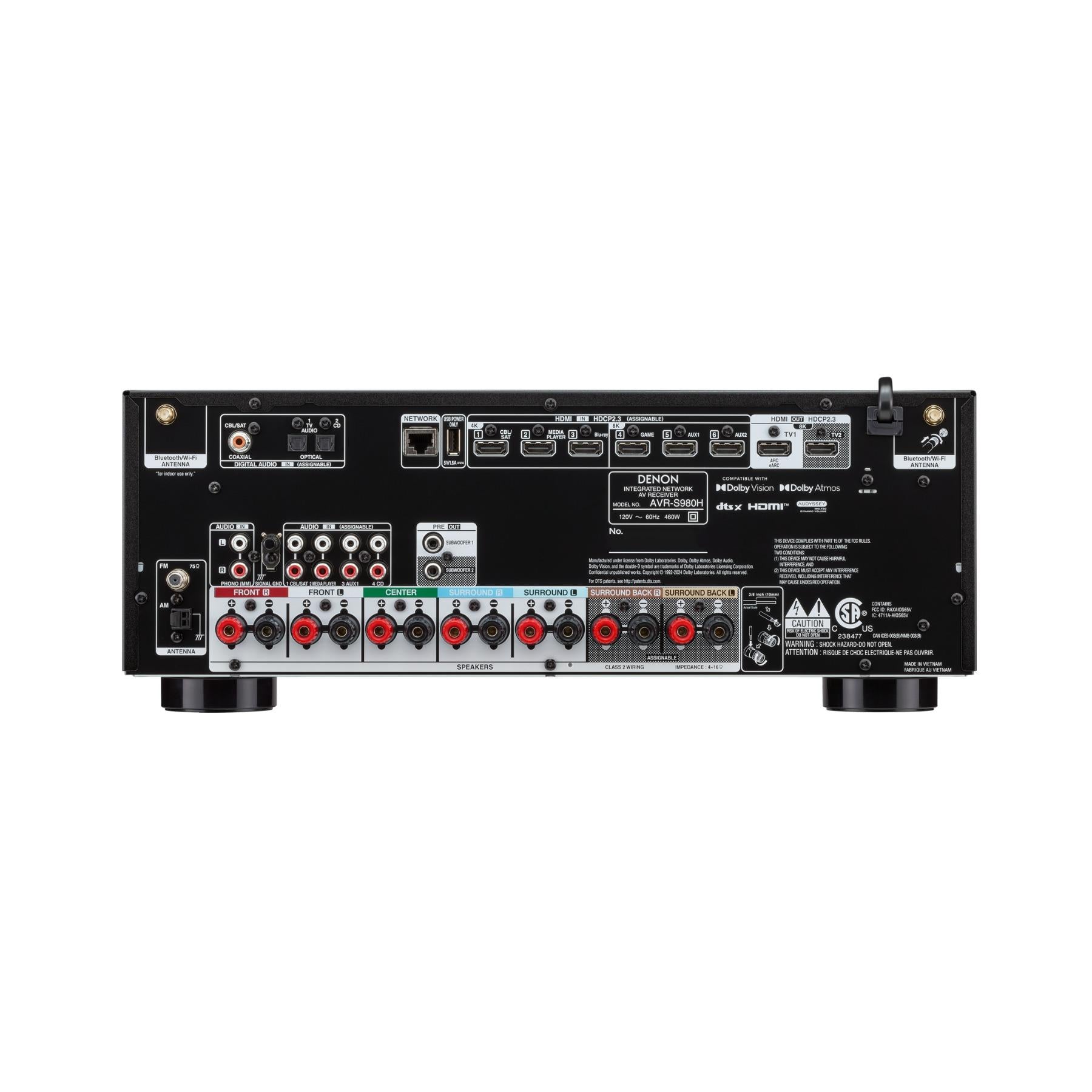 Denon AVR-S980H 7.2 Channel AV Receiver with HEOS Built-in - ListenUp