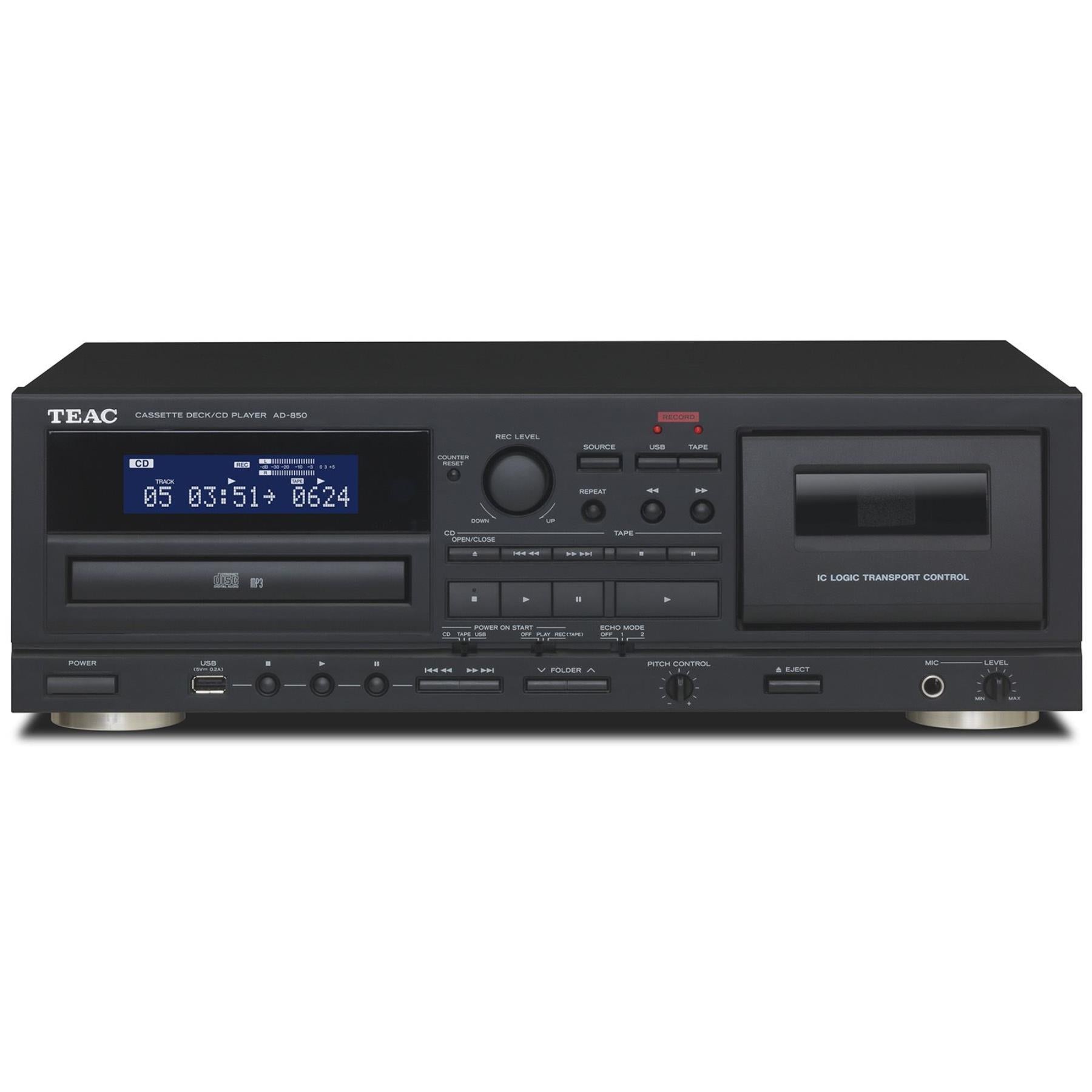 ほぼ未使用・2024年製 TEAC カセット/CDプレーヤー AD-850-SE TEAC AD-850-SE Cassette Deck CD Player | ListenUp
