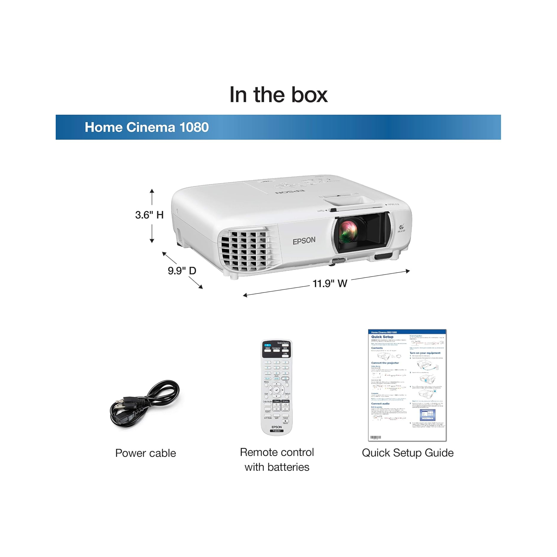 Epson Home Cinema 1080 - 3LCD 1080p Projector | ListenUp
