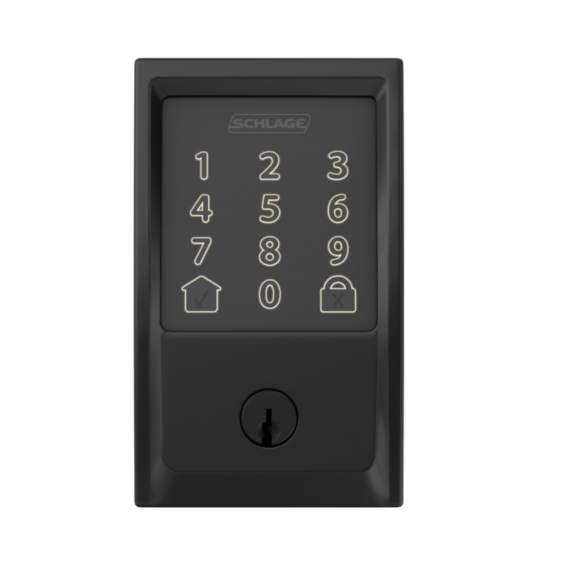 Schlage Encode Smart WiFi Deadbolt Lock for Front Door (Matte Black ...