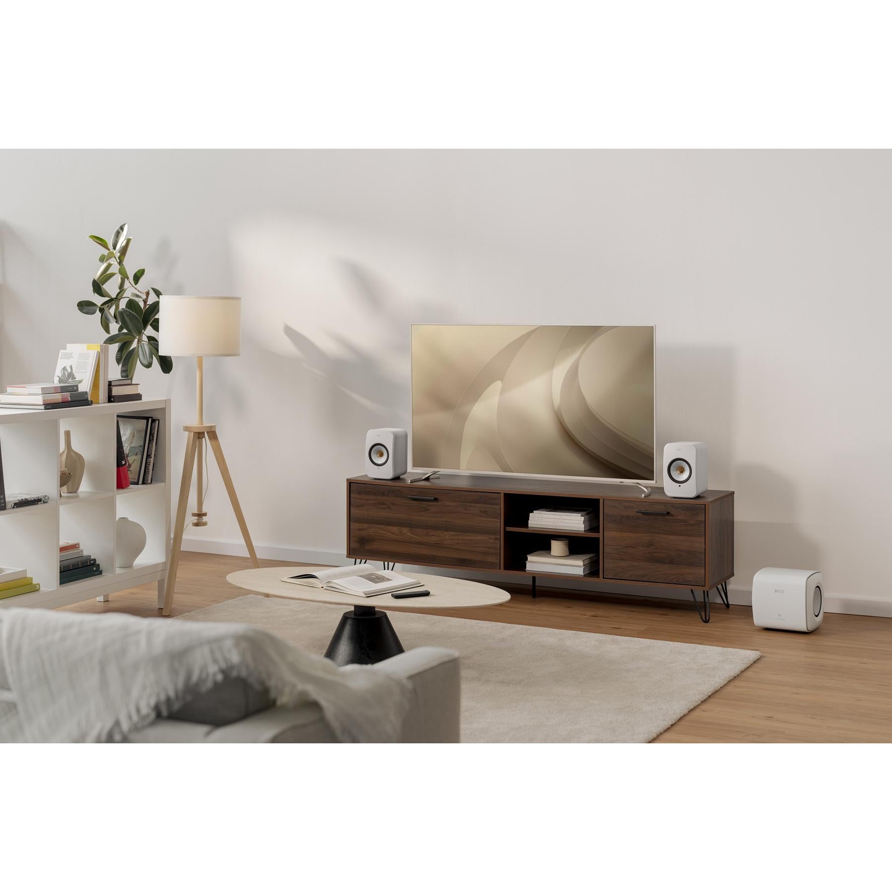KEF LSX II Wireless HiFi Speakers - Cotton White | ListenUp