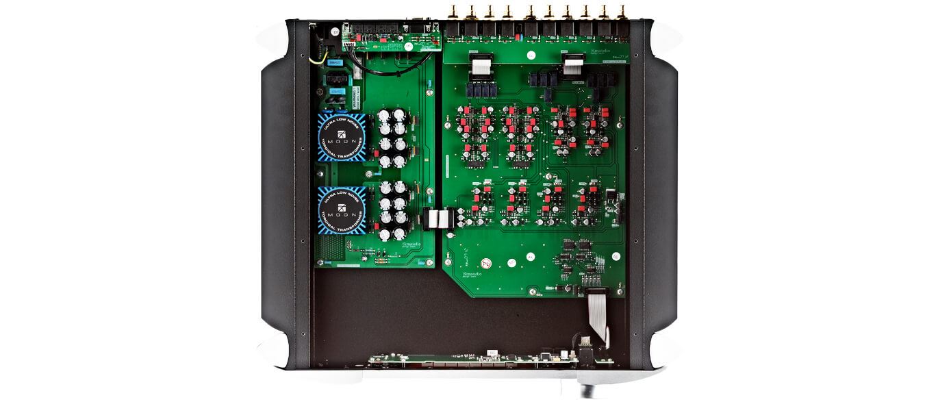 MOON 740P Preamplifier Two-Tone (Silver/Black) Open Box | ListenUp