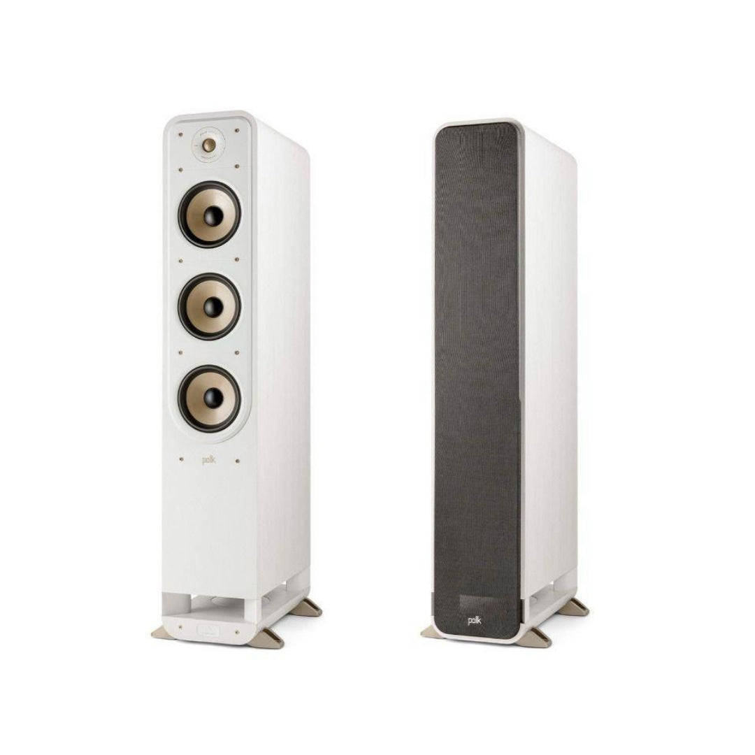  Polk Audio Signature Elite ES60 Tower Speaker - Hi-Res Audio  Certified and Dolby Atmos & DTS:X Compatible, 1Tweeter & Three 6.5  Woofers,Power Port Technology for Effortless Bass,Elegant White-Washed :  Electronics