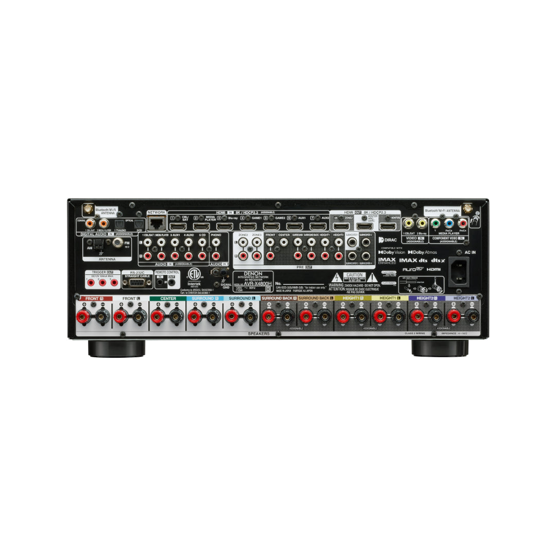 Denon AVR-X4800H 8K video and 3D audio experience from a 9.4 channel r