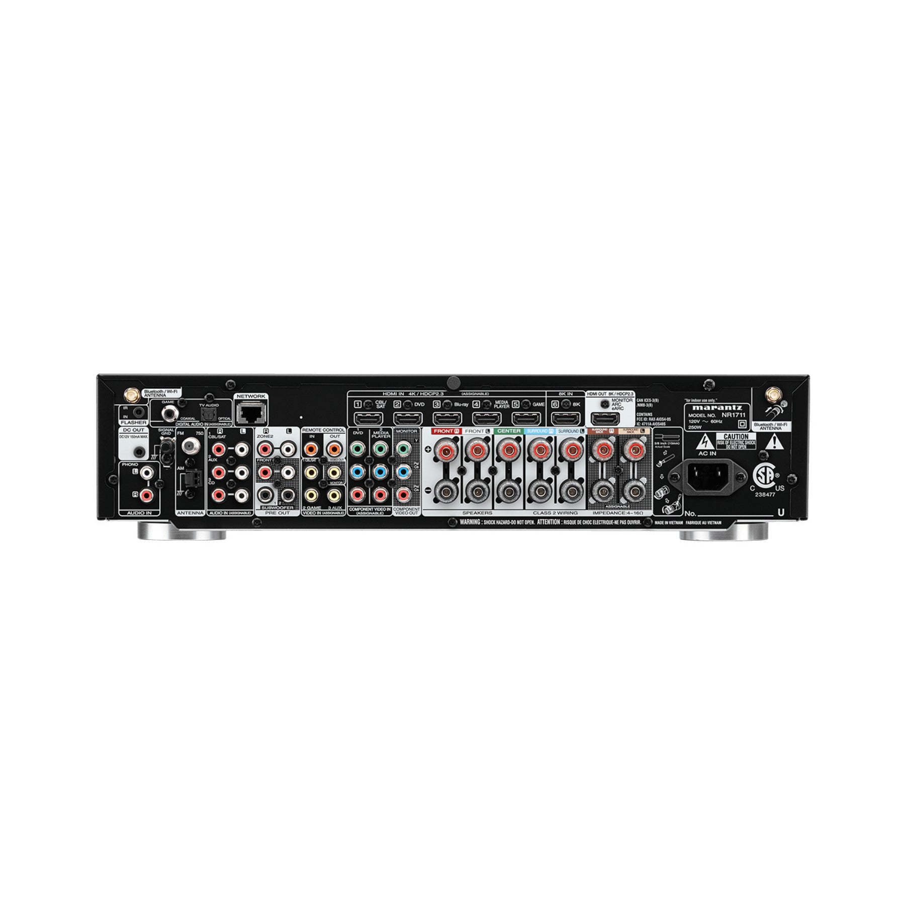 Marantz NR1711: Slim 7.2Ch 8K Ultra HD AV Receiver with HEOS Built-in -  Clearance / Open Box