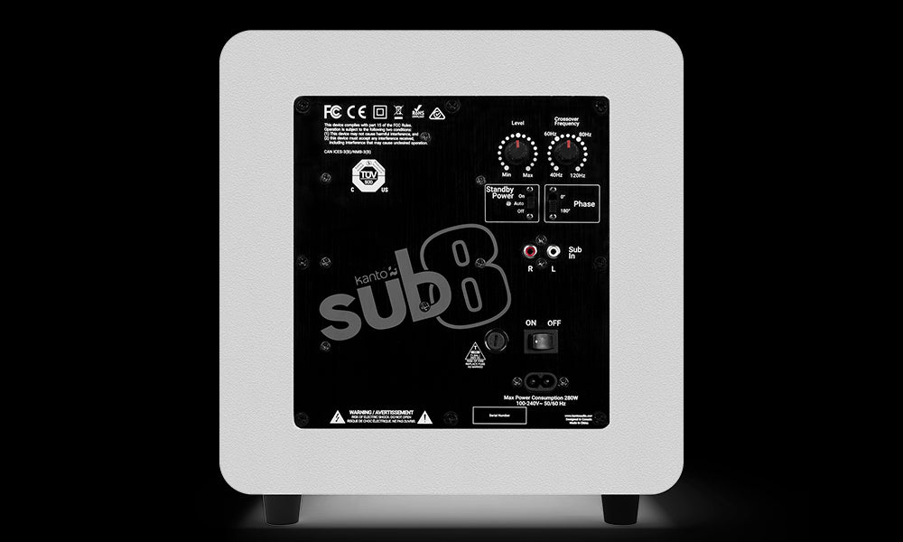 Kanto SUB8 (2022) Sealed Powered Subwoofer - 300W Peak Power - 8