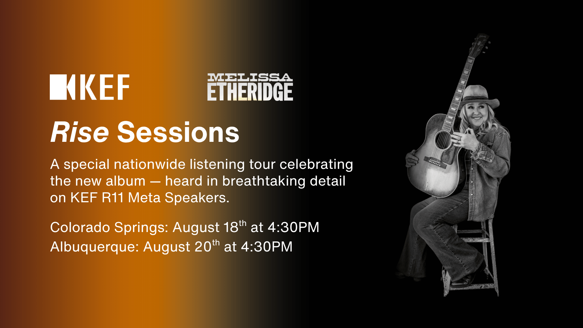 Last Chance to RSVP for the KEF x Melissa Etheridge: RISE Listening Events