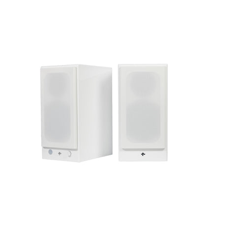 Totem KIN Play Powered Bookshelf Speakers – Satin White Pair