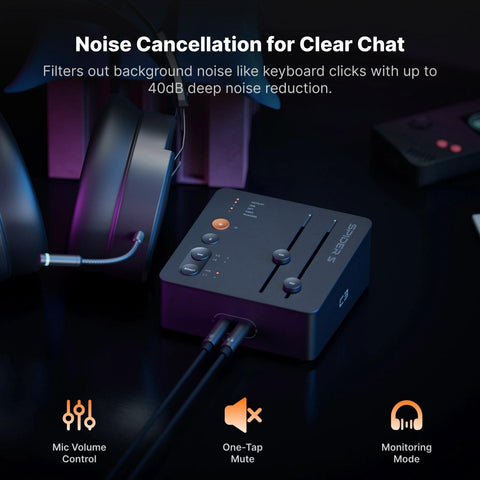 Fosi Audio StepSense C3 Gaming Audio DAC & Headphone Amplifier (view 3 of 3)