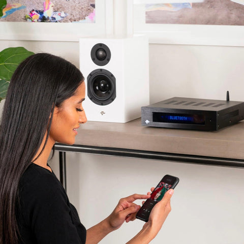 KIN by Totem Play Mini Powered Bookshelf Speakers – Satin White Pair (view 6 of 6)