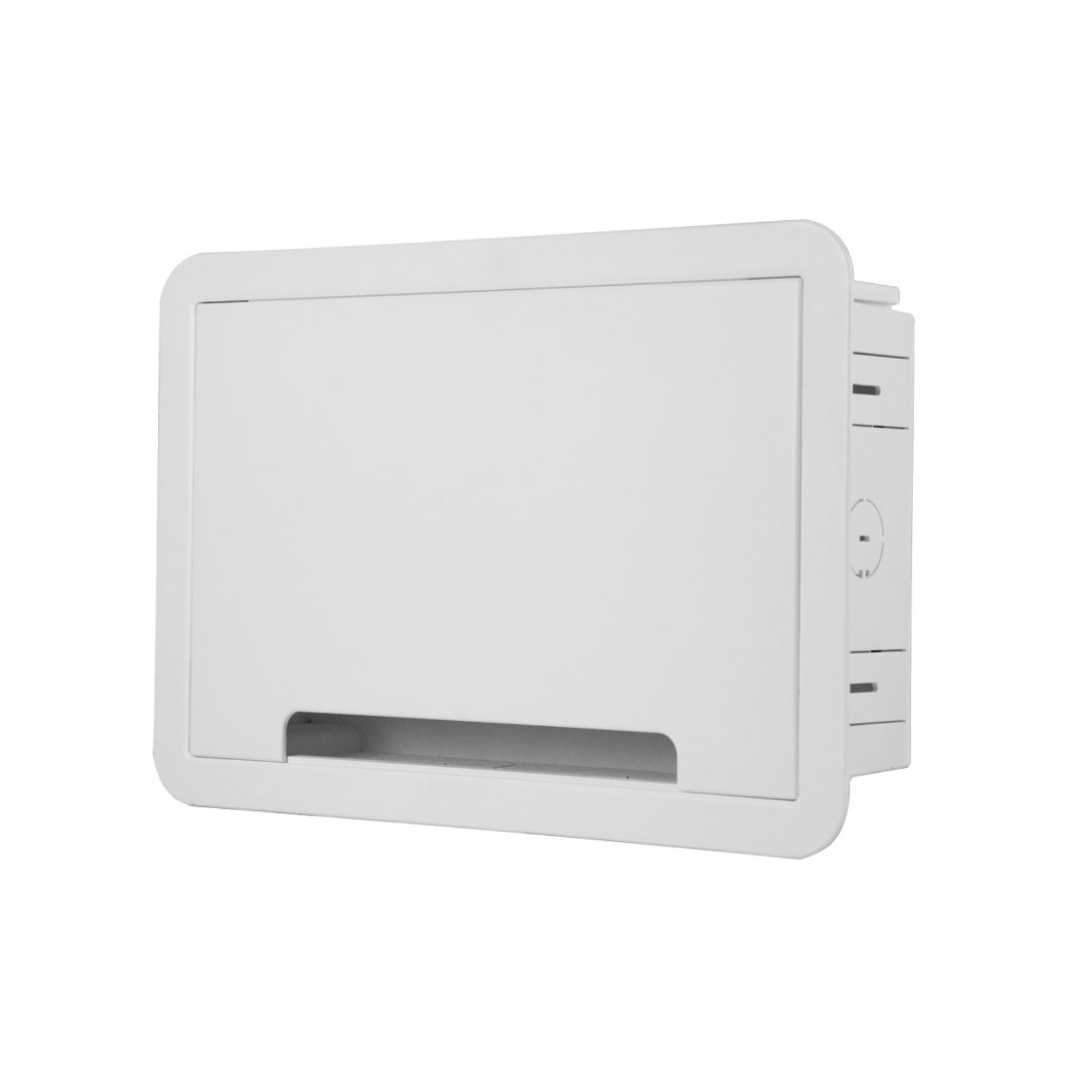 Recessed Component Box for In-Wall Power and Cable Management