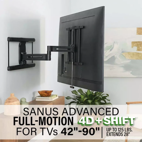 SANUS Advanced Full-Motion 4D + Shift TV Wall Mount for 42" - 90" (view 4 of 4)