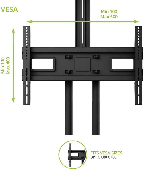 Kanto MTM65PL Rolling TV Cart (view 4 of 5)