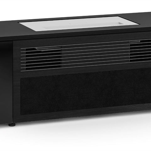 SALAMANDER Oslo 245S Cabinet for integrated LG UST Projector - Black Oak Sides, Black Glass Doors