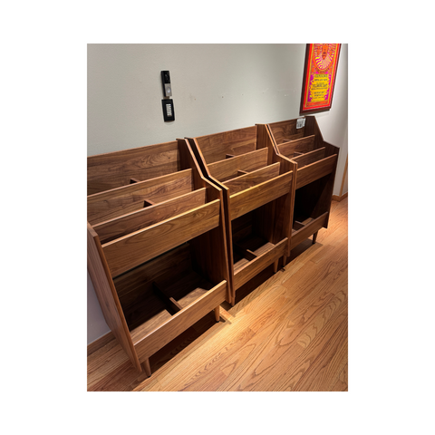Symbol Audio Luxe 2-Bay Record Stand (Walnut - Natural) - Clearance / Open Box (view 10 of 12)
