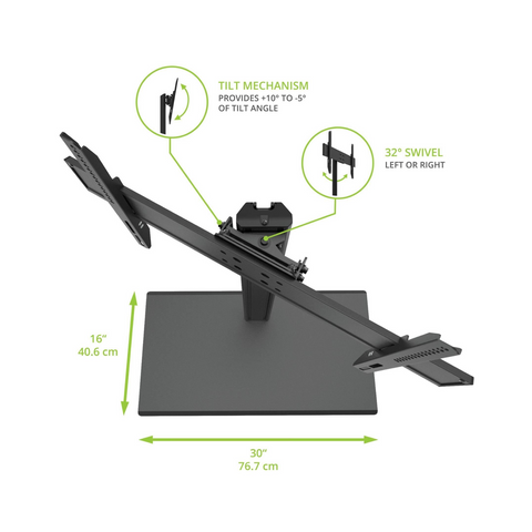 Kanto TTS140 Height Adjustable Tabletop TV Stand - Clearance / Open Box (view 8 of 10)