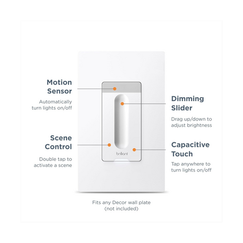 Brilliant Smart Dimmer Switch (White) - Clearance / Open Box (view 3 of 10)