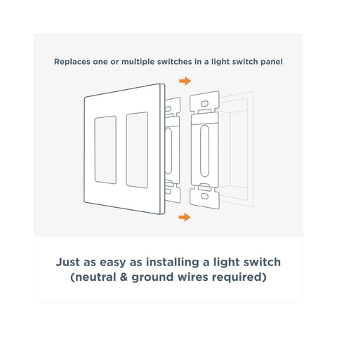 Brilliant Smart Dimmer Switch (White) - Clearance / Open Box (view 10 of 10)