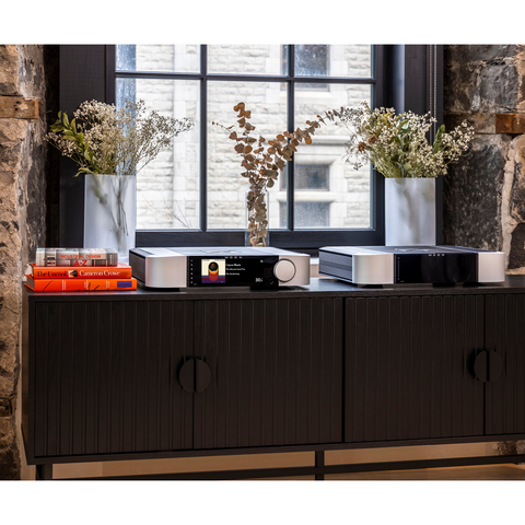 MOON 491 & 461 - TWO TONE - on cabinet in room  (view 3 of 4)