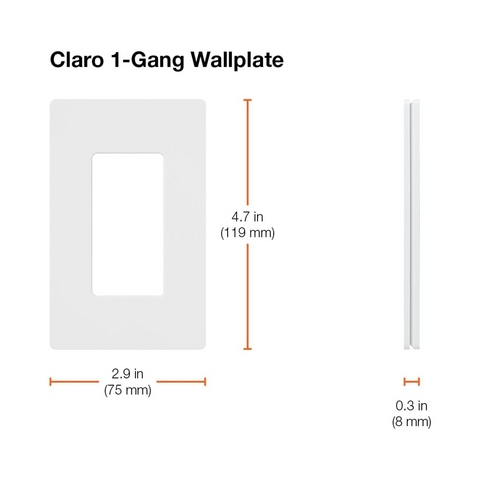 Lutron CW-1-SS Claro Series 1-Gang Stainless Steel Screwless Wallplate for Light Switches - Clearance / Open Box (view 3 of 7)