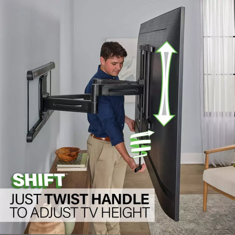 SANUS Advanced Full-Motion 4D + Shift TV Wall Mount for 42" - 90" (view 3 of 4)