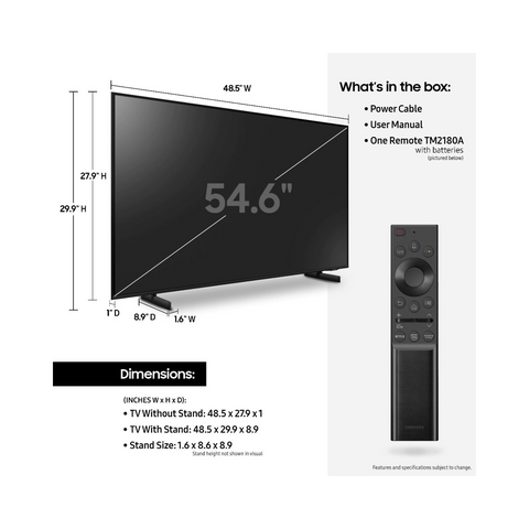 Samsung UN55AU8000FXZA - 55" Crystal UHD 4K Smart TV - Clearance / Open Box (view 5 of 6)