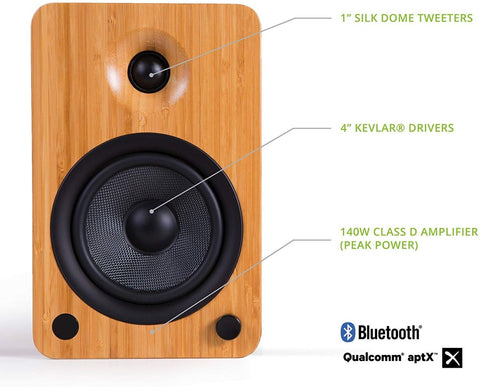 Kanto YU4 Powered Desktop speakers with Bluetooth and Phono Preamp (view 25 of 28)