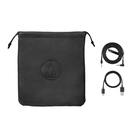 Audio Technica ATH-AL5NC Wireless Open-Back Headphones pouch with cables (view 4 of 5)