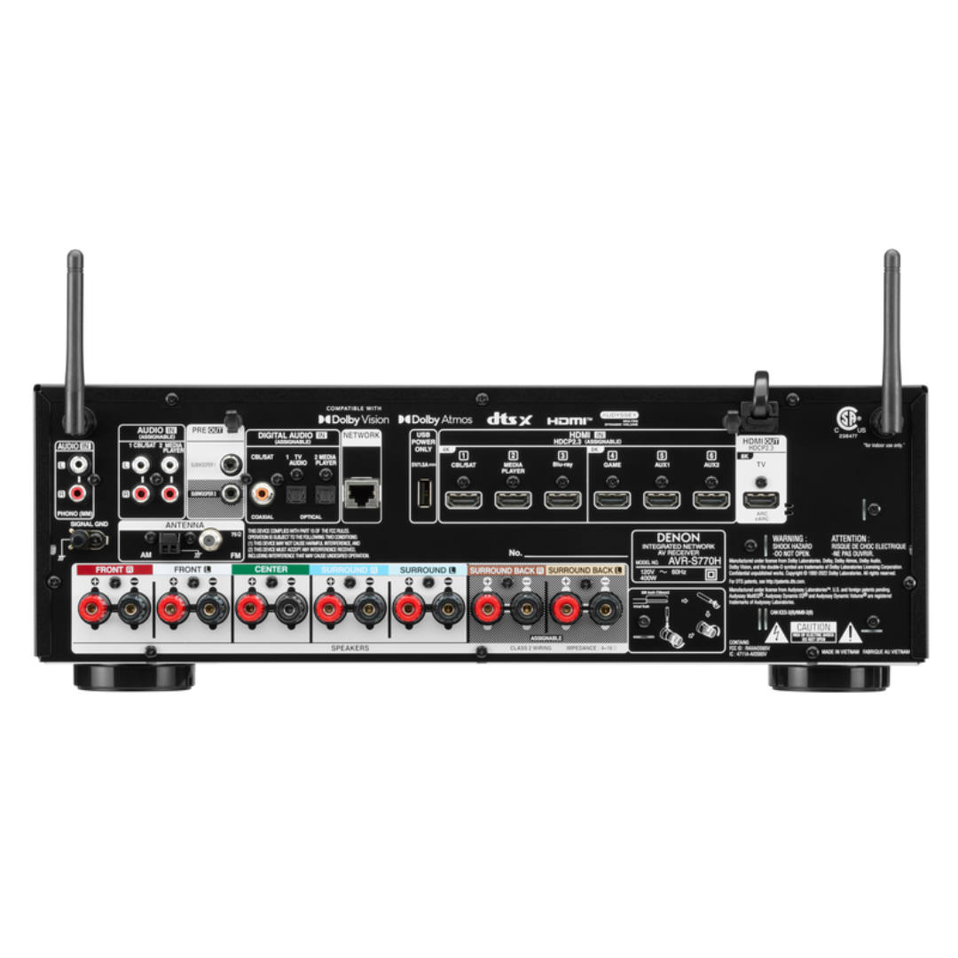 Denon AVR-S770H 7.2 Ch. 8K AV Receiver | ListenUp