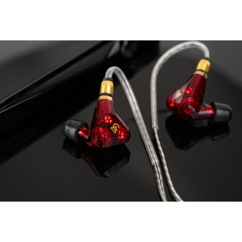 Campfire Audio Trifecta Crimson In-Ear Monitors with silver cable (view 3 of 5)