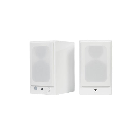 KIN by Totem Play Mini Powered Bookshelf Speakers – Satin White Pair (view 3 of 6)