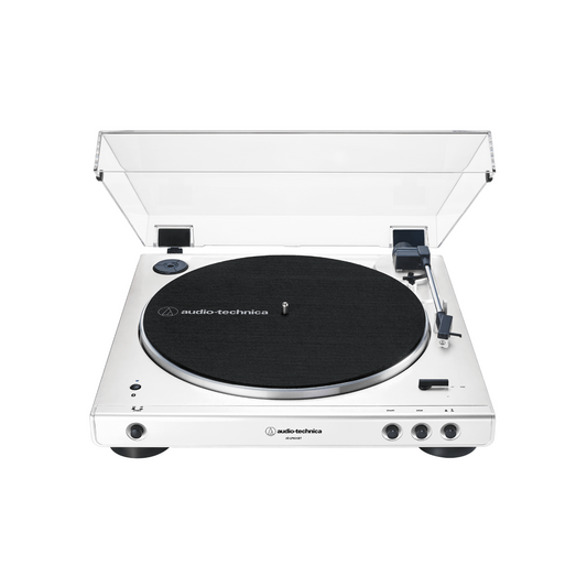 Audio Technica AT-LP60XBT Fully Automatic Bluetooth Turntable - White at ListenUp