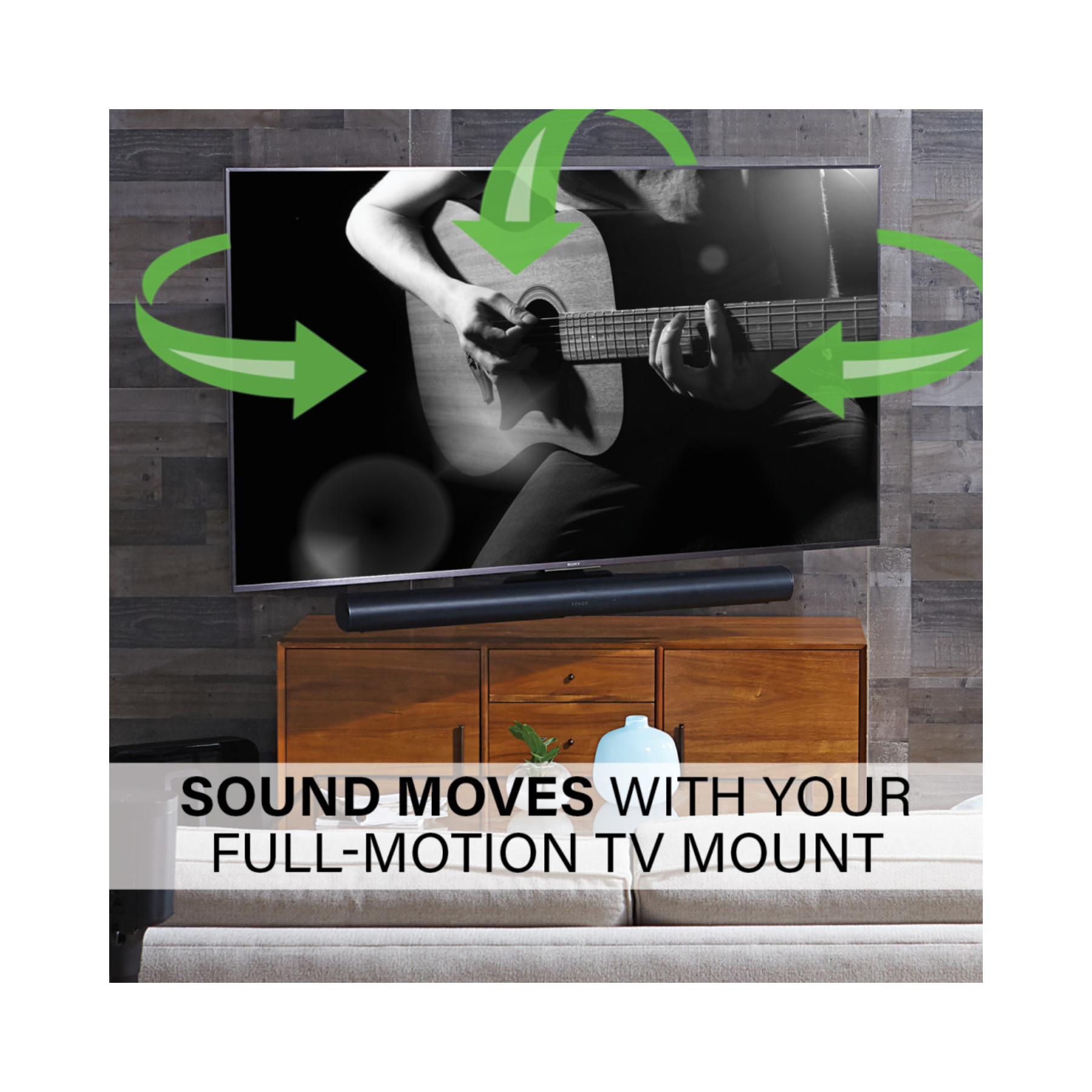 Sanus WSSATM1-B2 Ausziehbare Soundbar-TV-Halterung für Sonos Arc: Tests Sanus WSSATM1-B2 Ausziehbare Soundbar-TV-Halterung für Sonos Arc: Tests