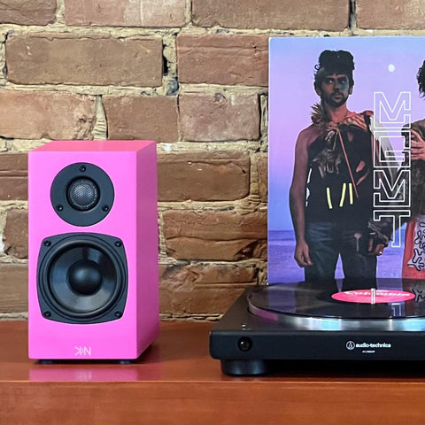 KIN by Totem One Bookshelf Speakers – Satin Pink Pair (view 6 of 6)