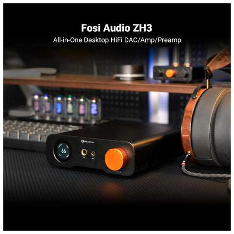 Fosi Audio ZH3 Desktop DAC, Headphone Amplifier & Preamplifier (view 4 of 4)