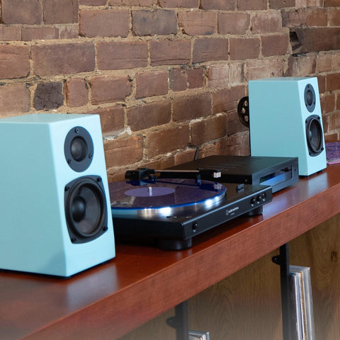 KIN by Totem One Bookshelf Speakers – Satin Blue Pair (view 6 of 6)