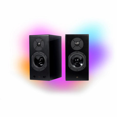 KIN by Totem Play Powered Bookshelf Speakers – Satin Black Pair (view 2 of 7)