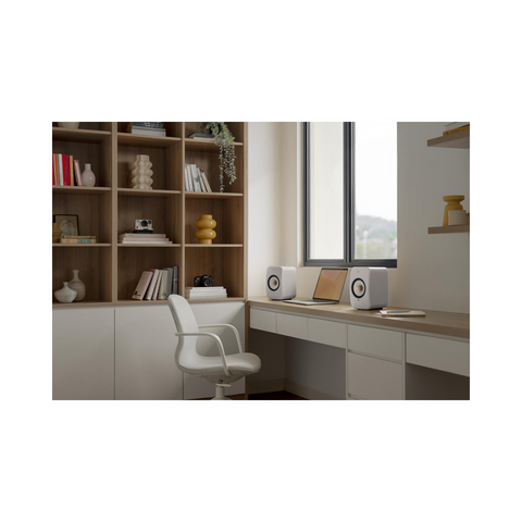KEF LSX II Wireless HiFi Speakers - Cotton White - Clearance / Open Box (view 7 of 8)