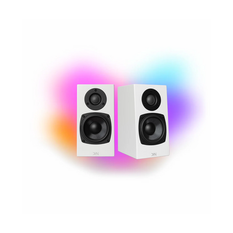 KIN One Bookshelf Speakers – Satin White Pair - Clearance / Open Box (view 1 of 5)