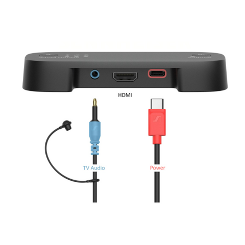 Sennheiser RS 275 TV Headphones with BTA1 Auracast Transmitter connections (view 7 of 8)