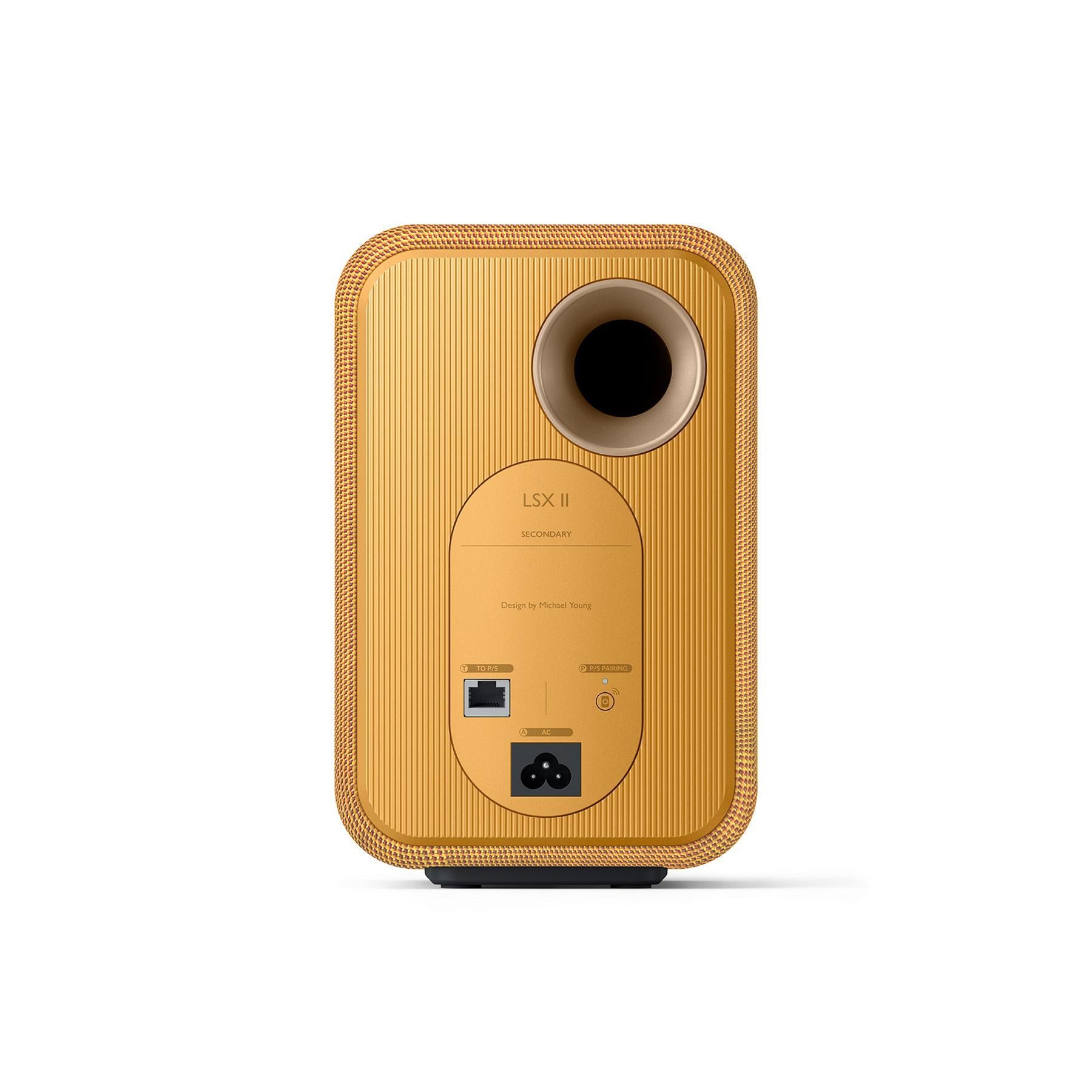 KEF LSX II Wireless HiFi Speakers - Amber Haze | ListenUp
