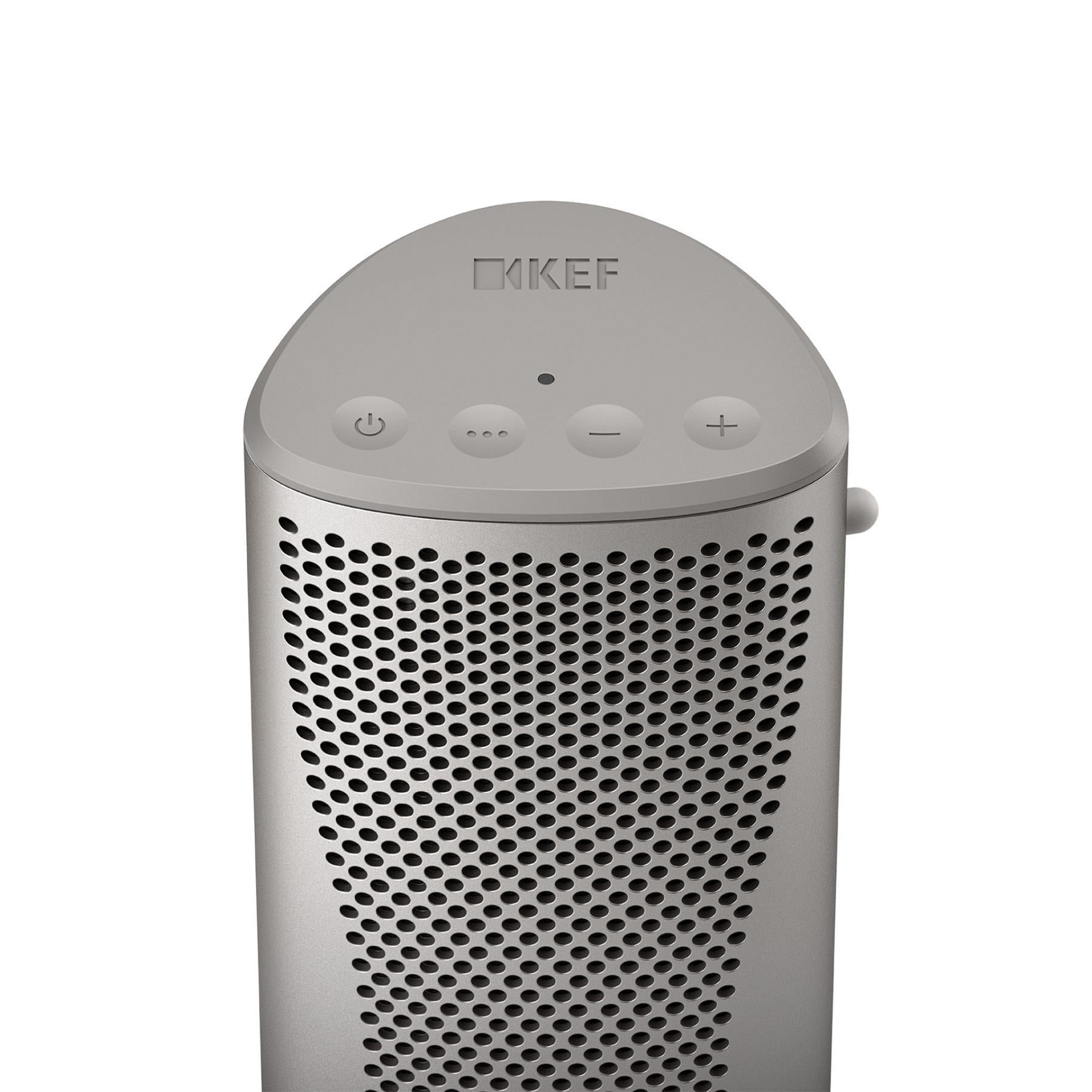 KEF MUO ワイヤレススピーカー グレー KEF MUO Portable Bluetooth Speaker – Hi-Fi Sound, 24h Battery