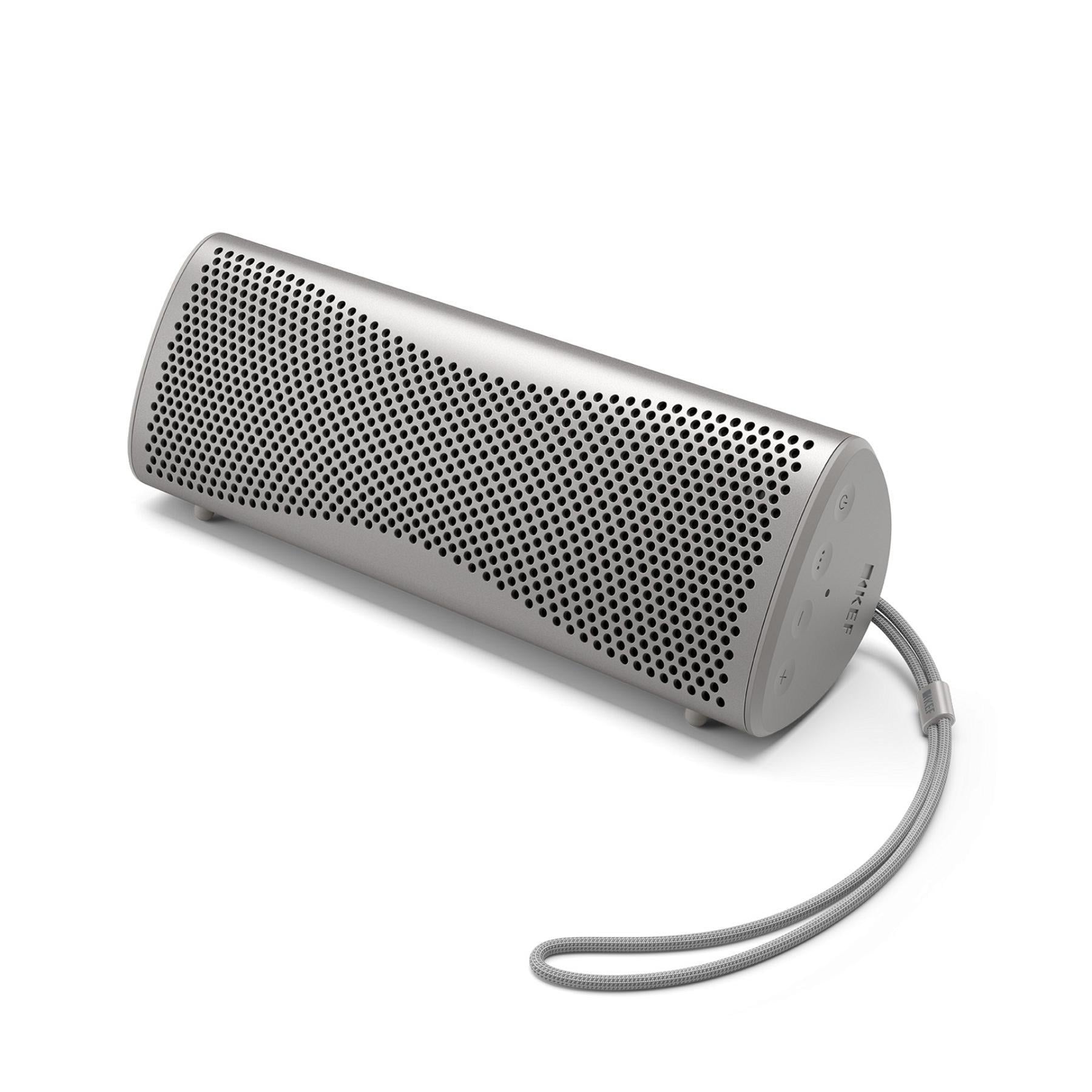 KEF MUO ワイヤレススピーカー グレー KEF MUO Portable Bluetooth Speaker – Hi-Fi Sound, 24h Battery