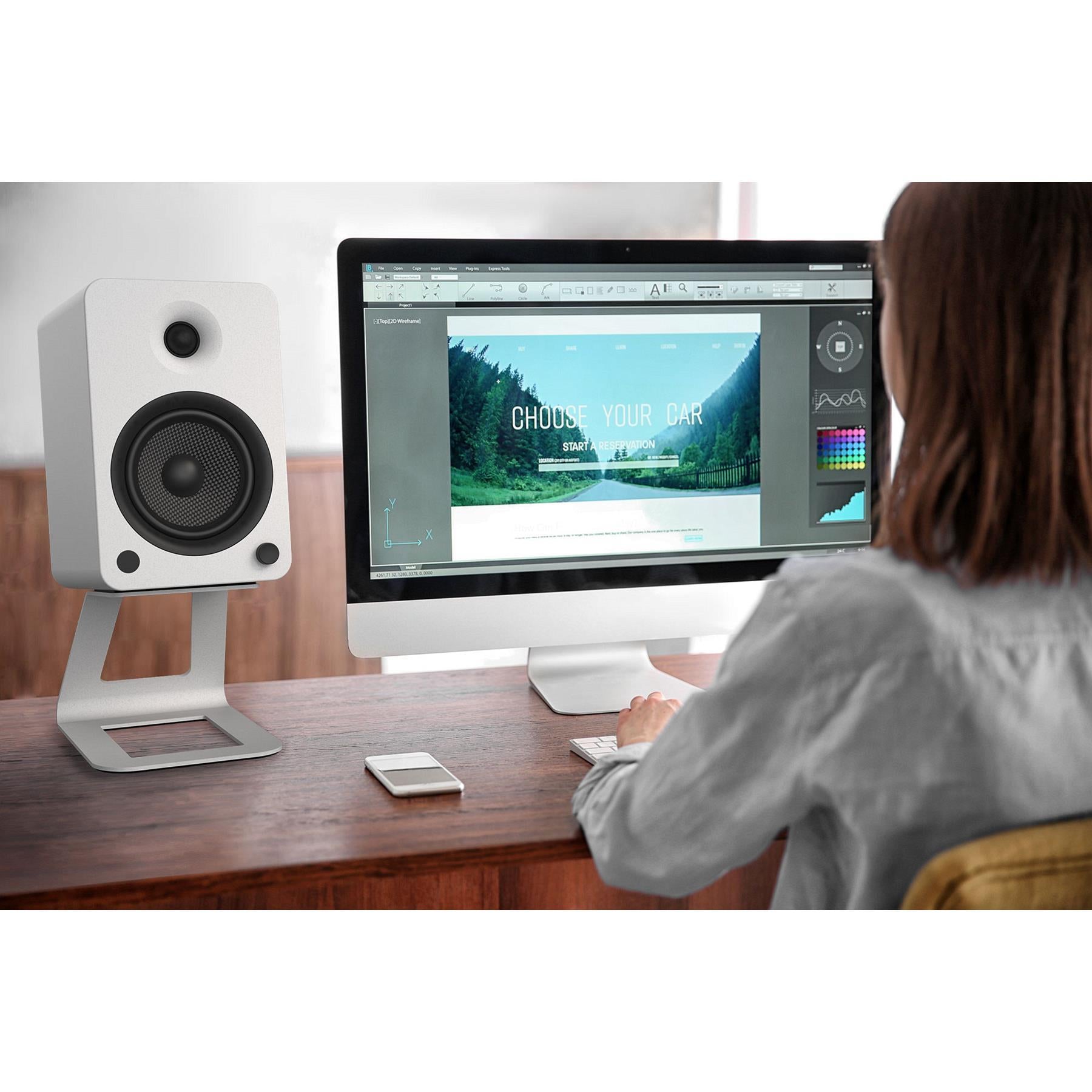 Kanto YU6 Powered Desktop Speakers with Phono Preamp | ListenUp