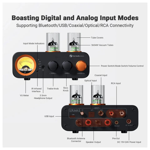 Fosi Audio MC331 Tube Integrated Amplifier with DAC & Bluetooth (view 2 of 4)
