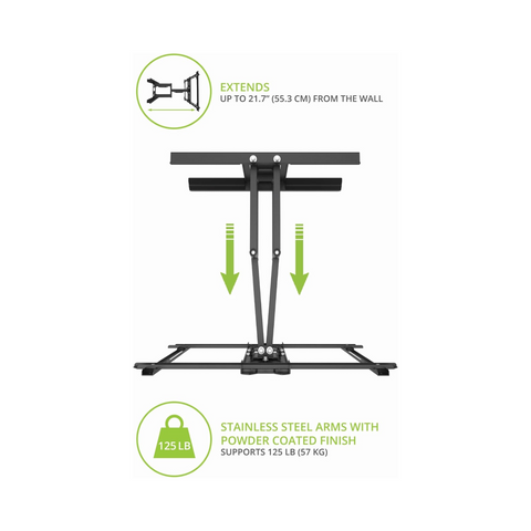 Kanto PDX650SG Stainless Steel Outdoor Full Motion TV Mount - Clearance / Open Box (view 6 of 8)