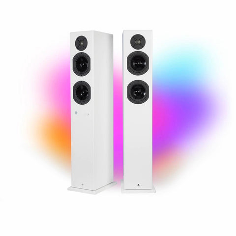 KIN by Totem Play Tower II Powered Floorstanding Speaker – White Pair (view 2 of 6)