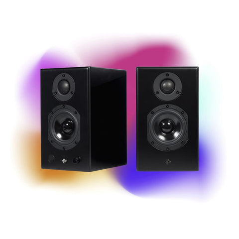 KIN by Totem Play Mini Powered Bookshelf Speakers – Satin Black Pair (view 2 of 6)