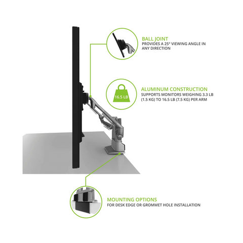 Kanto Kanto DMS2000 Dual Arm Desktop Monitor Mount - Clearance / Open Box