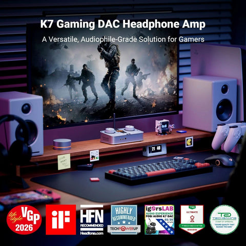 Fosi Audio K7 Desktop DAC &amp; Headphone Amplifier (view 4 of 4)